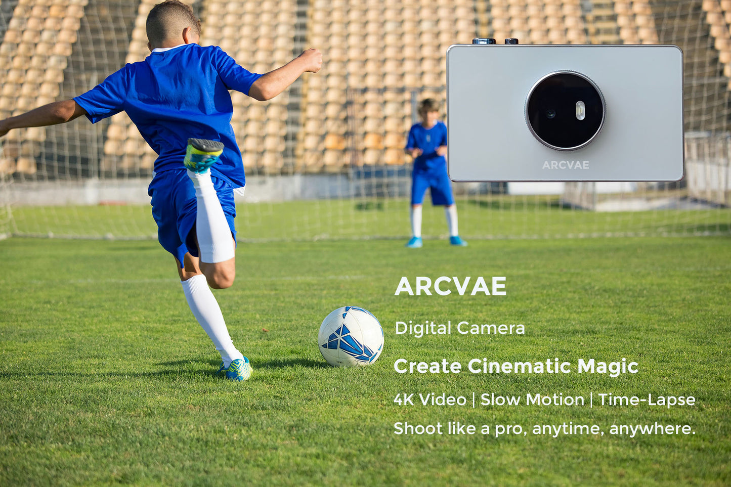 ACV07 Digital Camera, 48MP Photo 4K Video, 16X Zoom, Super Slim and light design for Best Gifts, White