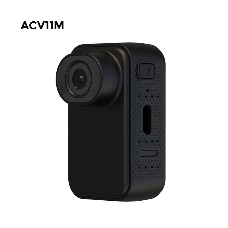 ACV11M Black Sports Tiny Camera, 3MP Photo 2K Video, Super Tiny and light design, Thumb size, Riding kits, Magnet Lanyard