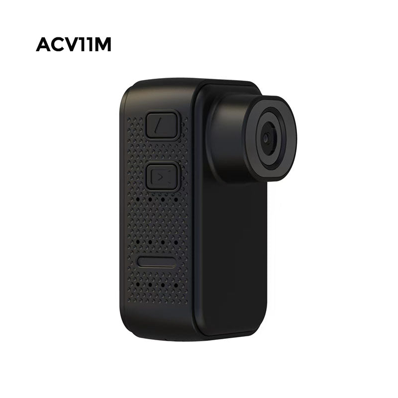 ACV11M Black Sports Tiny Camera, 3MP Photo 2K Video, Super Tiny and light design, Thumb size, Riding kits, Magnet Lanyard