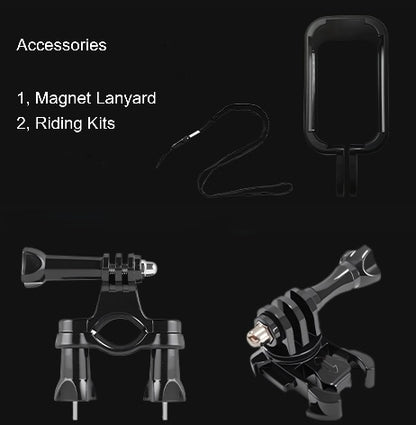 ACV11M White Sports Tiny Camera, 3MP Photo 2K Video, Super Tiny and light design, Thumb size, Riding kits, Magnet Lanyard